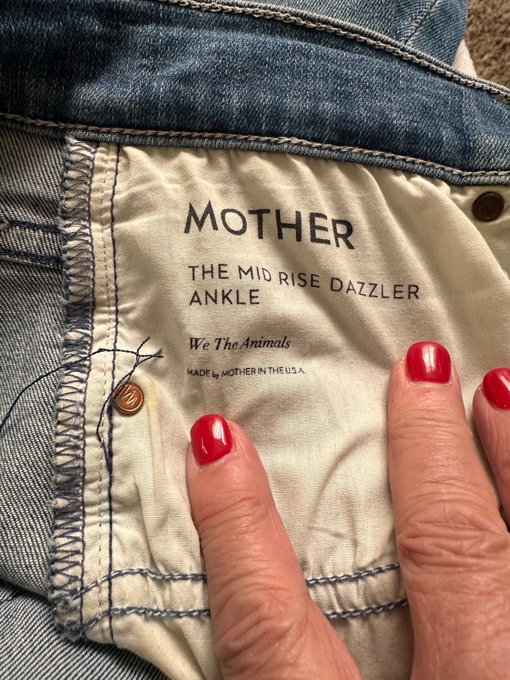 MOTHER Mid-Rise Dazzler - We The Animals - Size 28 - Picture 5 of 8